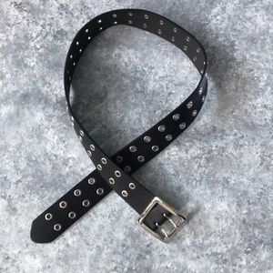 Black Faux Leather Belt